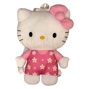 Hello Kitty Plush Backpack | Pink Floral Kawaii | 2022 | OS